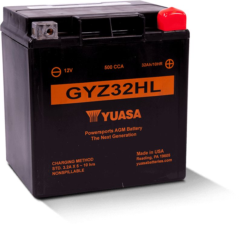 Yuasa GYZ Maintenance Free GYZ32HL 12 Volt Battery YUAM732HL