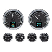 Dakota Digital 6-Piece Round HDX Analog Universal Gauge kit HDX-2024