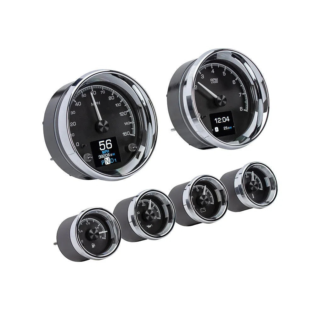 Dakota Digital 6-Piece Round HDX Analog Universal Gauge kit HDX-2024