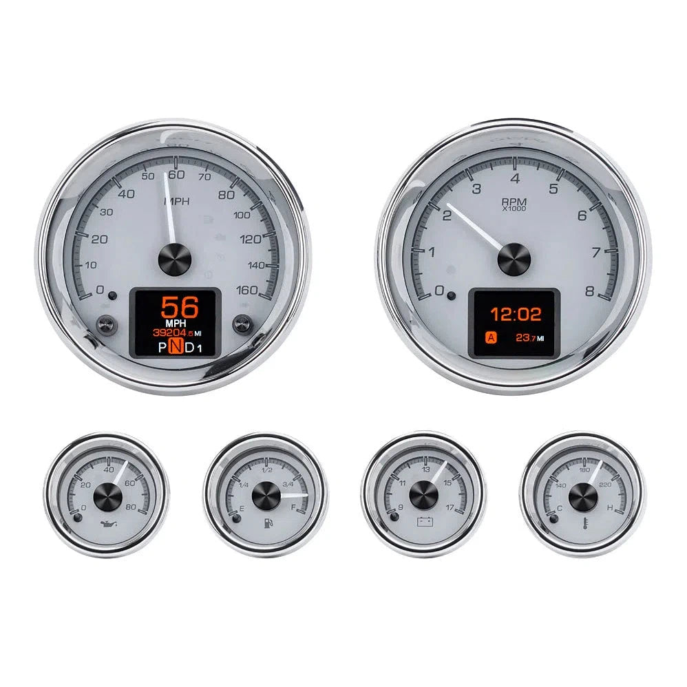 Dakota Digital 6-Piece Round HDX Analog Universal Gauge kit HDX-2024