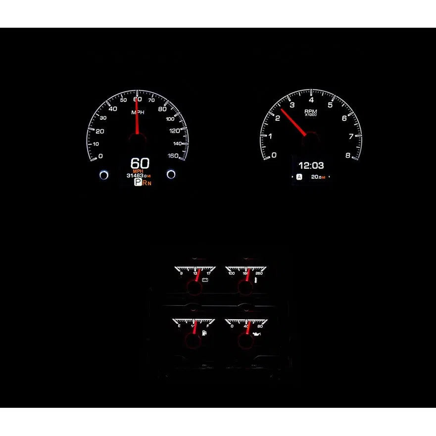 Dakota Digital 1968 Chevrolet Camaro HDX Analog Gauge kit With Console Gauges HDX-68C-CAC