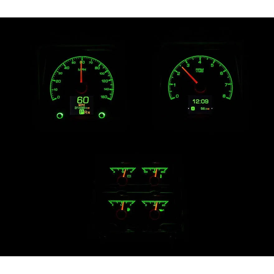 Dakota Digital 1969 Chevrolet Camaro HDX Analog Gauge kit With Console Gauges HDX-69C-CAC