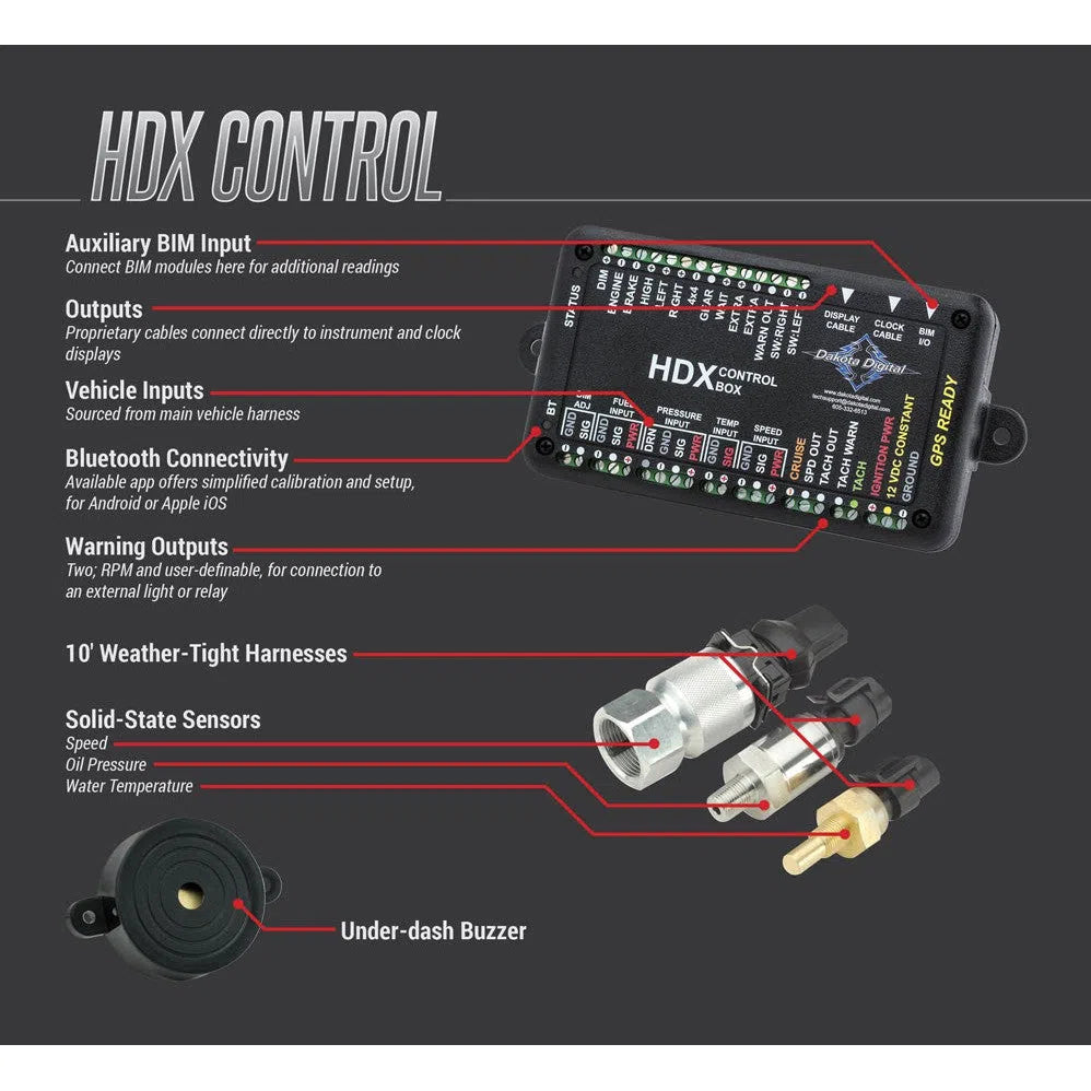 Dakota Digital 1958 Chevrolet Impala HDX Analog Gauge kit HDX-58C-IMP