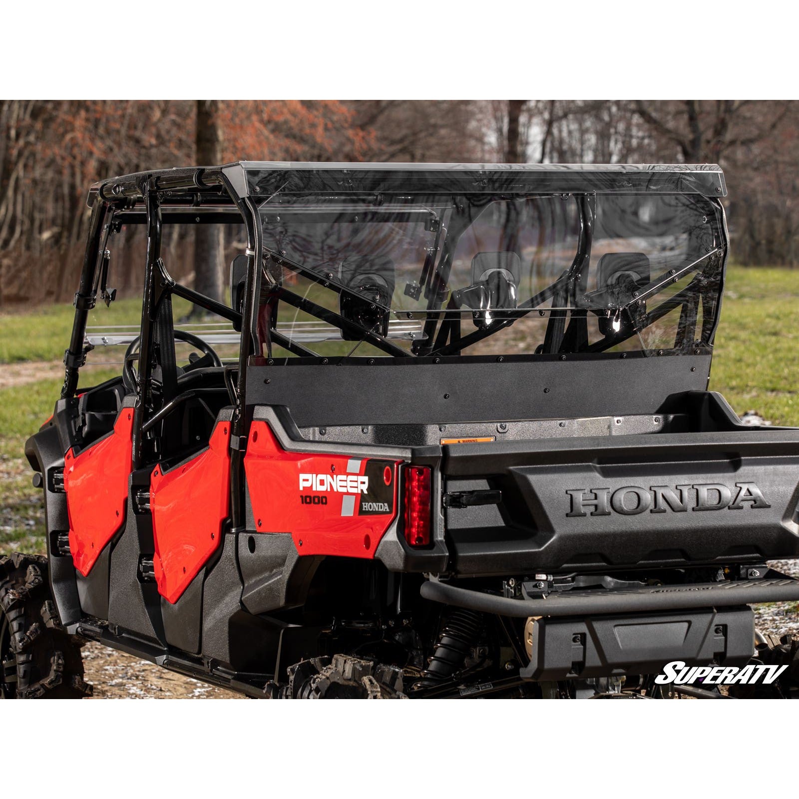 SuperATV Honda Pioneer 1000-6 Rear Windshield RWS-H-PIO1K6-76