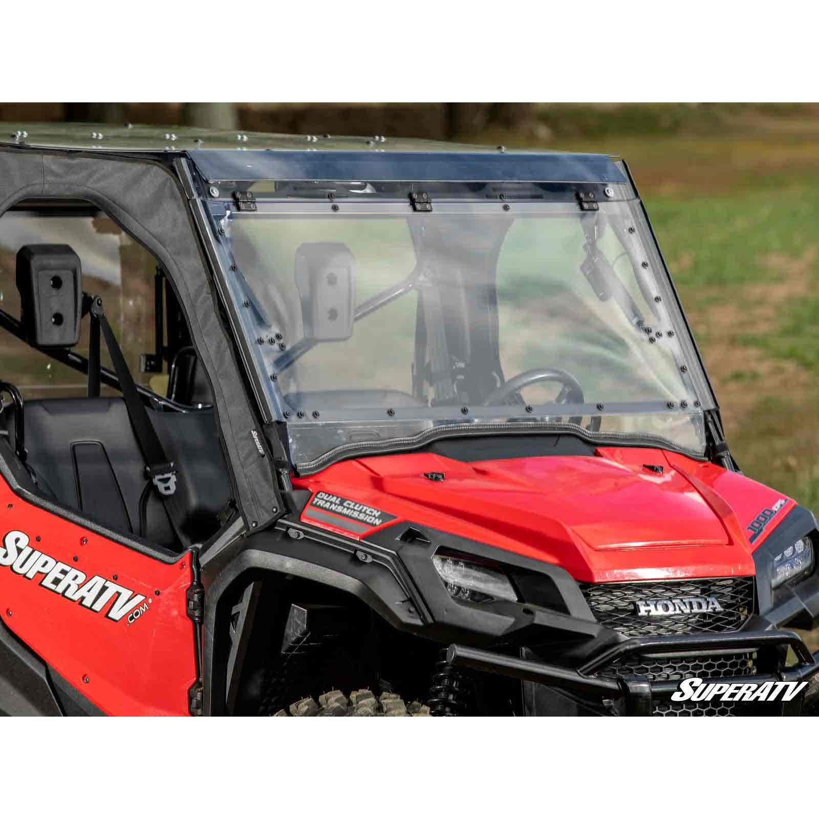 SuperATV Honda Pioneer 1000 MaxDrive Power Flip Windshield PFWS-H-PIO1K-70