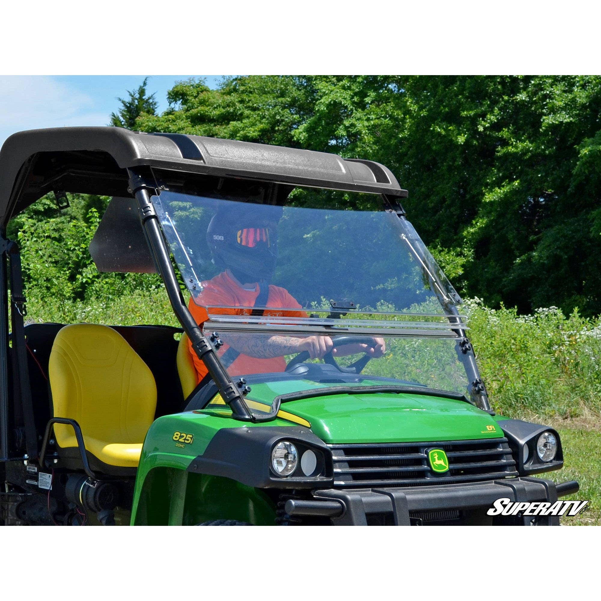 SuperATV John Deere Gator Scratch Resistant Flip Windshield FWS-JD-G-825-70