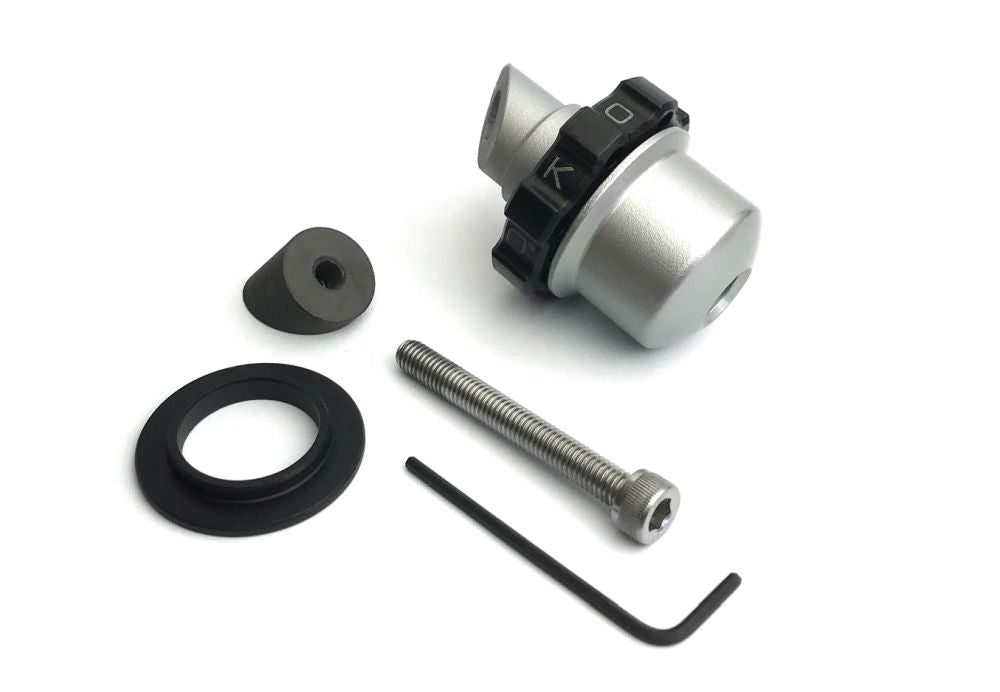Kaoko Throttle Lock Cruise Control for 1997-2005 Honda Super Hawk 1000 VTR1000F Silver Finish - Motorcycle Throttle Stabilizer - KA-HND31S
