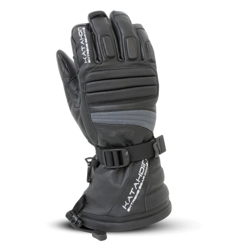  Gray Katahdin Gear Torque Leather Snowmobile Winter Gloves - Pair