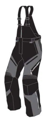 Katahdin Gear Apparel Medium / Black/Gray / Regular Katahdin Gear Men's X2.5 Winter Snowmobile Bib Snow Pants