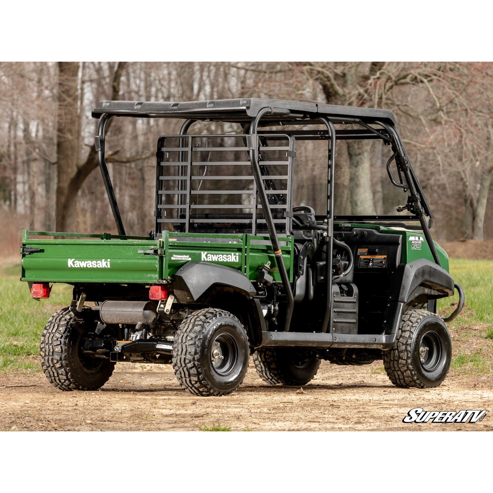 SuperATV Kawasaki Mule 4000 Rear Windshield RWS-K-MULE4K-76