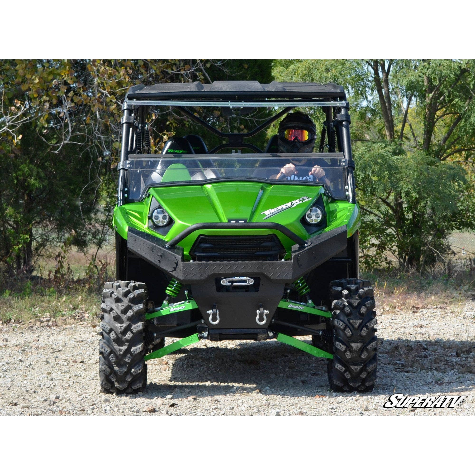 SuperATV Kawasaki Teryx 750 / 800 2012-2015 Scratch Resistant Flip Windshield FWS-K-TRX4-002-70