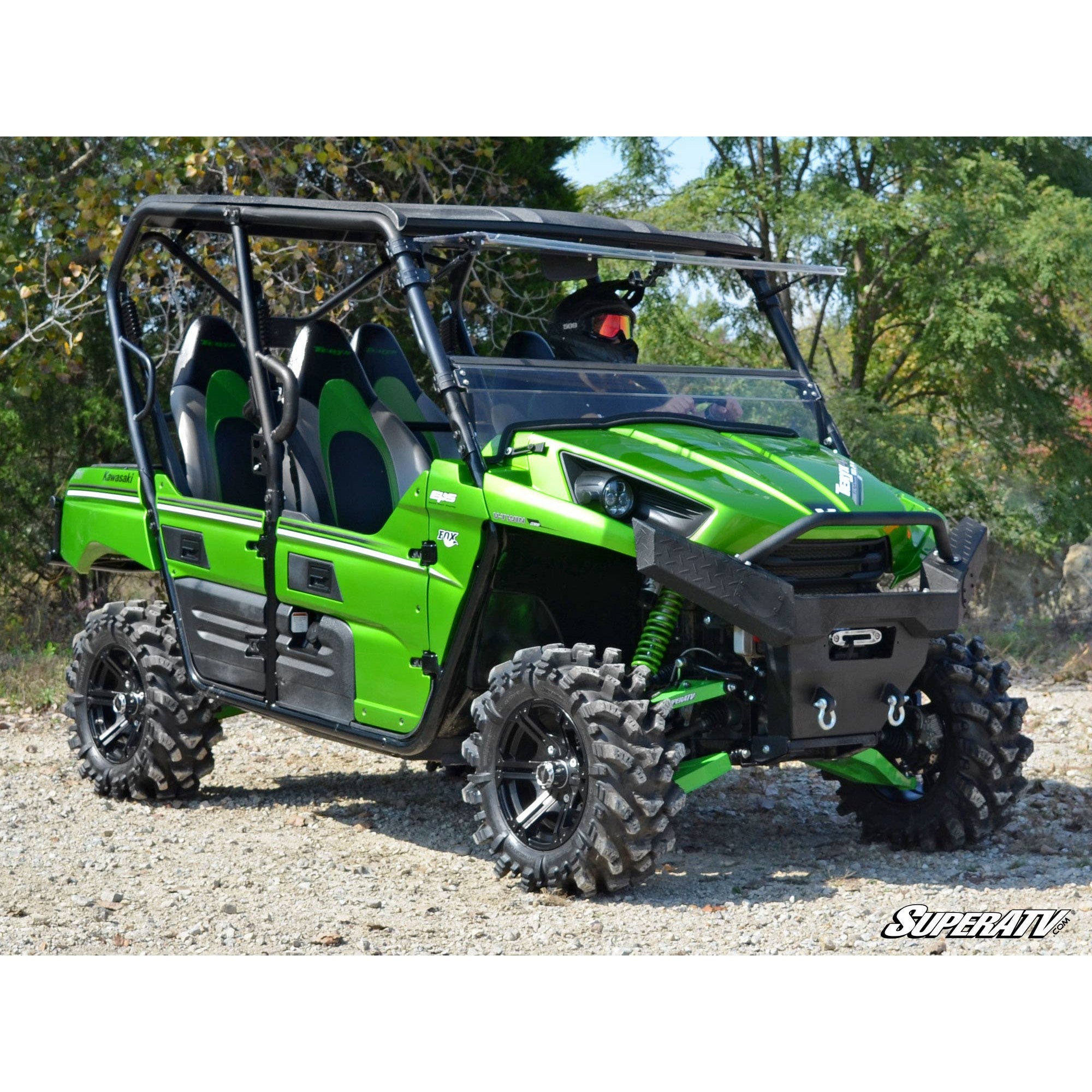 SuperATV Kawasaki Teryx 750 / 800 2012-2015 Scratch Resistant Flip Windshield FWS-K-TRX4-002-70