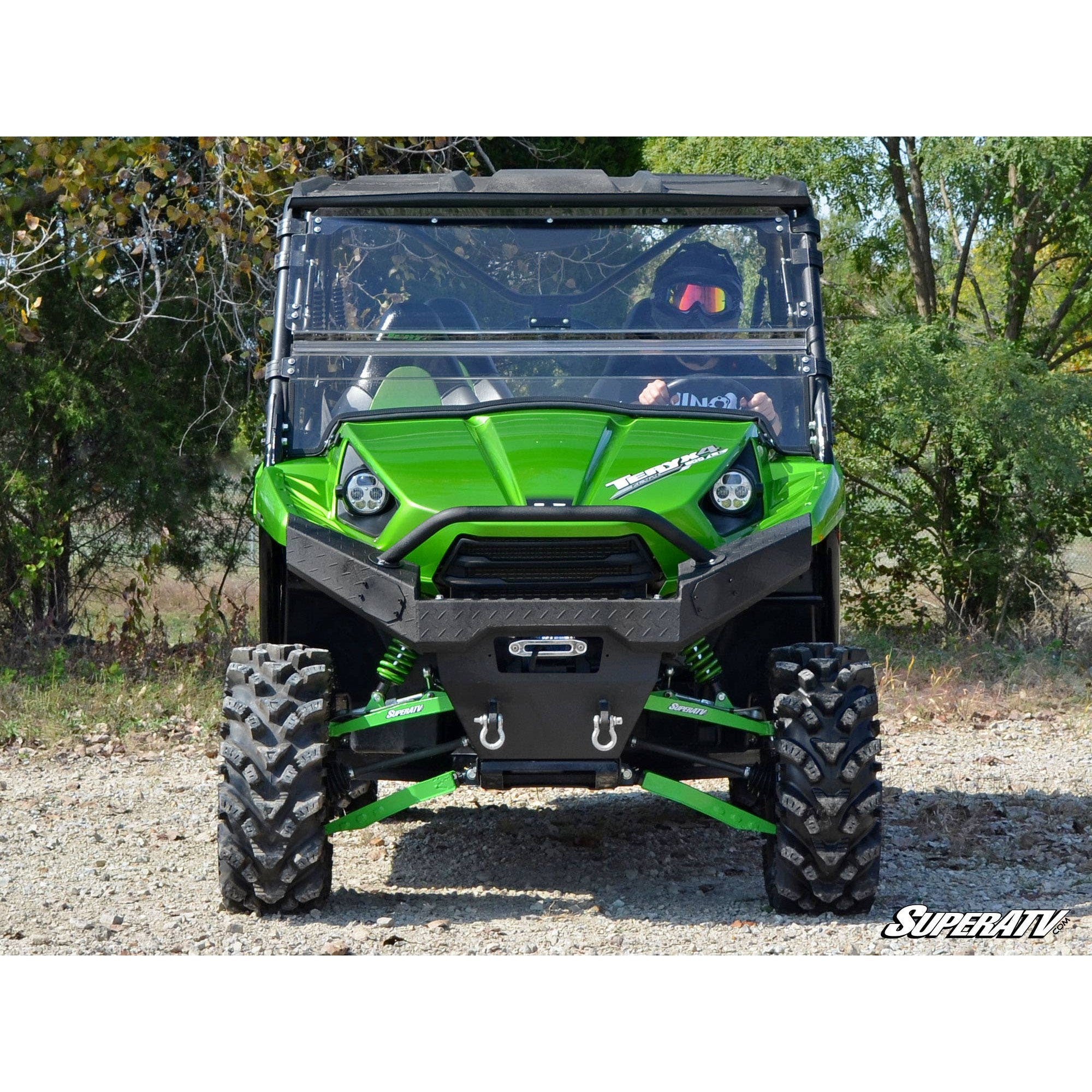 SuperATV Kawasaki Teryx 750 / 800 2012-2015 Scratch Resistant Flip Windshield FWS-K-TRX4-002-70