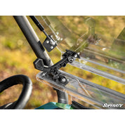 SuperATV Kawasaki MULE PRO-MX Scratch-Resistant Flip Windshield FWS-K-MULEMX-70
