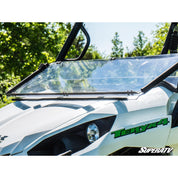 SuperATV Kawasaki Teryx Scratch Resistant Flip Down Windshield FDWS-K-TRX4-70
