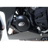 Kit de cubierta de motor de 2 piezas R&G Racing negro para Kawasaki Ninja 250 (2013-2017)