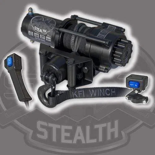 KFI Accessories KFI 3500 lb Stealth Winch And Optional Mount