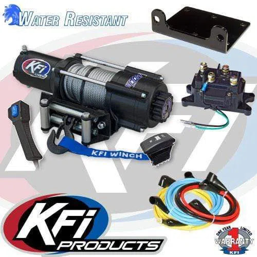 KFI Accessories KFI 4500 lb Winch (Wide) And Optional Mount