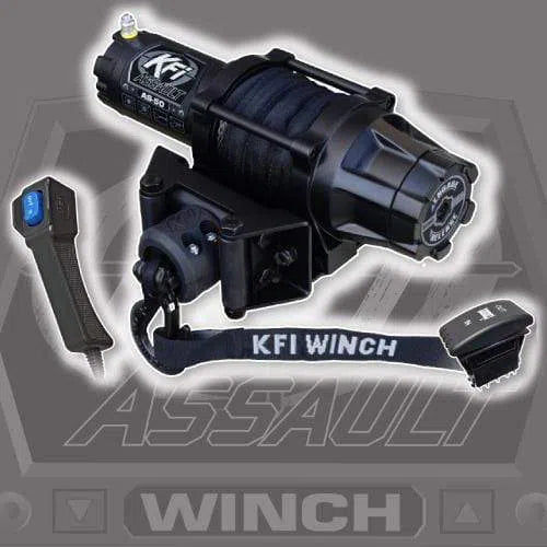 KFI Accessories KFI 5000 lb Assault Winch And Optional Mount