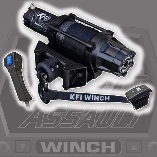 KFI Accessories KFI 5000 lb Assault Winch (Wide) And Optional Mount