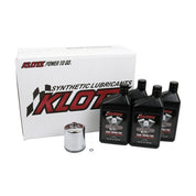 Klotz Basic 20W/50 4 Quart Synthetic Oil and Chrome Filter Kit For Harley-Davidson Milwaukee-Eight