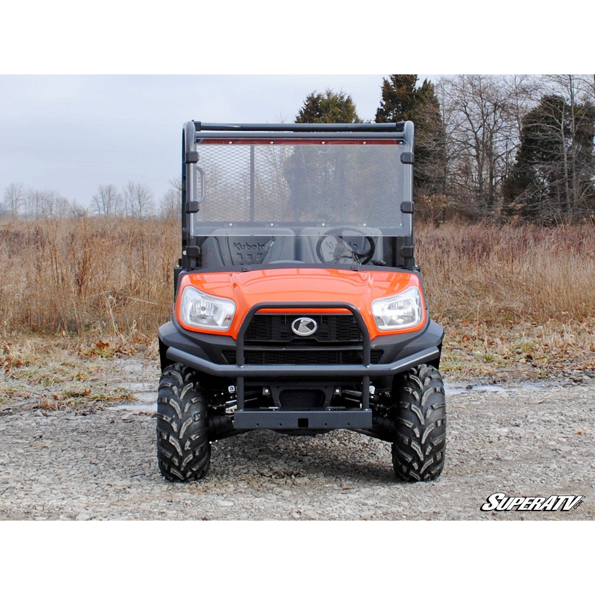 SuperATV Kubota RTV Scratch-Resistant Full Windshield WS-KU-RTV-X-70