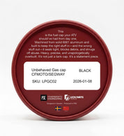 Unbehaved Gas Cap Black Aluminum With Ratcheting Function For Segway / CF-Moto 2014-2026