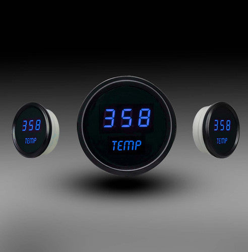 Medidor digital de temperatura de agua LED Intellitronix - Placa frontal negra con bisel negro