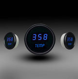 Medidor digital de temperatura de agua LED Intellitronix - Placa frontal negra con bisel negro