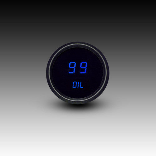 Intellitronix LED Digital Oil Pressure Gauge - Black Faceplate With Black Bezel