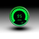 Intellitronix LED Bargraph Speedometer - Black Faceplate With Black Bezel