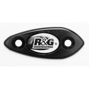 R&G Racing Black Mirror Delete Blanking Plates For 2009-2012 Kawasaki Ninja ZX6R ZX600R