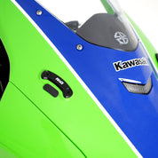 R&G Racing Black Mirror Delete Blanking Plates For 2016-2019 Kawasaki Ninja ZX10R ZX1000