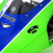 R&G Racing Black Mirror Delete Blanking Plates For 2016-2019 Kawasaki Ninja ZX10R ZX1000