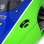 R&G Racing Black Mirror Delete Blanking Plates For 2016-2019 Kawasaki Ninja ZX10R ZX1000