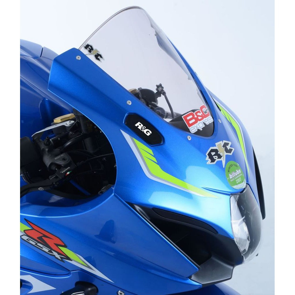R&G Racing Black Mirror Delete Blanking Plates For 2017-2018 Suzuki GSXR1000