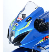 R&G Racing Black Mirror Delete Blanking Plates For 2017-2018 Suzuki GSXR1000