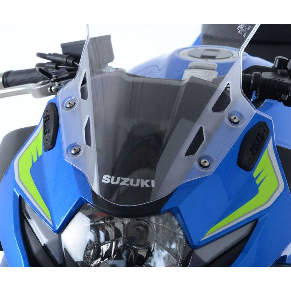 R&G Racing Black Mirror Delete Blanking Plates For 2018-2020 Suzuki GSX250R