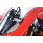 R&G Racing Black Mirror Delete Blanking Plates For 2020-2024 Ducati Panigale V2