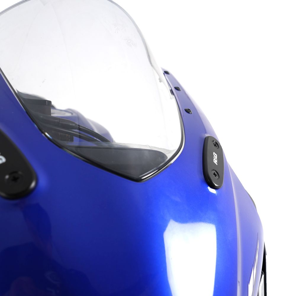 R&G Racing Black Mirror Delete Blanking Plates For 2019-2024 Yamaha YZF R3