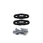 R&G Racing Black Mirror Delete Blanking Plates For 2021-2024 Aprilia RS125