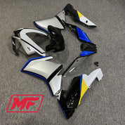 Monster Fairings Full Kit Aprillia RSV4 1000 10-15 Silver Black Blue Yellow + Windshield + Gas Tank Cover