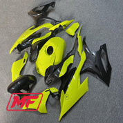 Monster Fairings Full Kit BMW S1000RR 19-22 Gloss High Viz Yellow w/ Carbon Fiber Style + Windshield + Gas Tank Cover