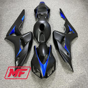 Monster Fairings Full Kit Honda CBR1000RR 06-07 Matte Black w/ Blue + Windshield + Gas Tank Cover