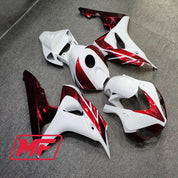 Monster Fairings Full Kit Honda CBR1000RR 06-07 Candy Red and White + Windshield + Gas Tank Cover