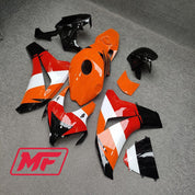 Monster Fairings Full Kit Honda CBR1000RR 08-11 Repsol Black Red Orange + Windshield + Gas Tank Cover