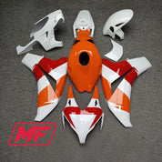Monster Fairings Full Kit Honda CBR1000RR 08-11 Repsol White Orange + Windshield + Gas Tank Cover