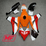 Monster Fairings Full Kit Honda CBR1000RR 08-11 Repsol White Red Orange + Windshield + Gas Tank Cover