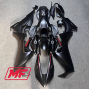 Monster Fairings Full Kit Honda CBR1000RR 17-23 Matte Black w/ Red + Windshield + Gas Tank Cover