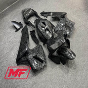 Monster Fairings Full Kit Honda CBR600RR 03-04 Forged Carbon Fiber Style + Windshield + Gas Tank Cover